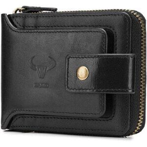 Genuine Leather Wallets for Men Multi Card Purse with Zipper Wallet